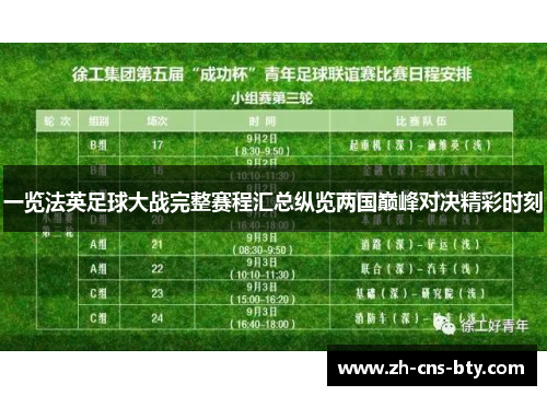 一览法英足球大战完整赛程汇总纵览两国巅峰对决精彩时刻