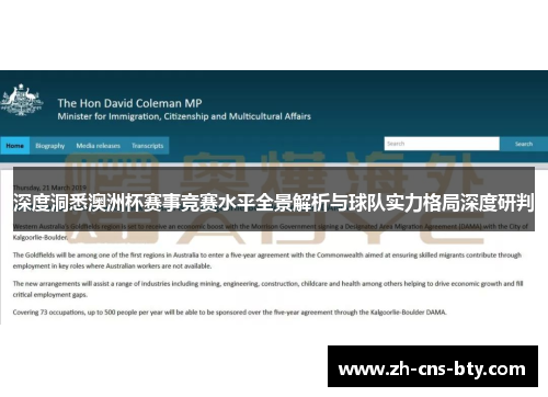 深度洞悉澳洲杯赛事竞赛水平全景解析与球队实力格局深度研判